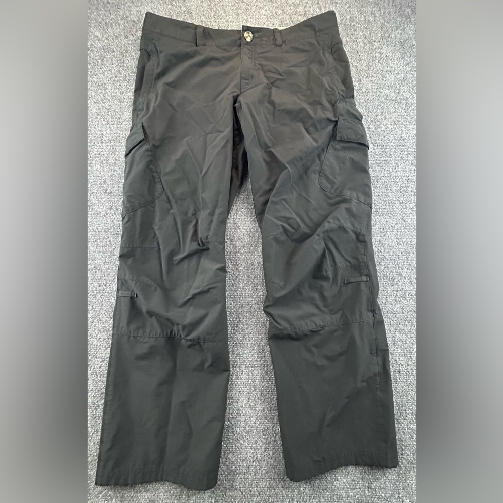 EMS Womens Trailhead Pants Nylon Black Cargo Convertible Leg UPF Hiking Sz 10S